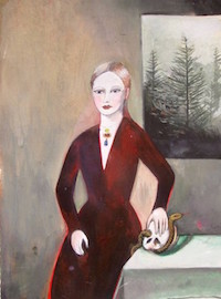 Daisy Clarke - Portrait with a Skull and Snake